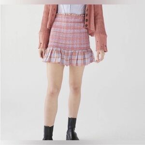 URBAN OUTFITTERS Rosemary Plaid Smocked Mini Skirt S